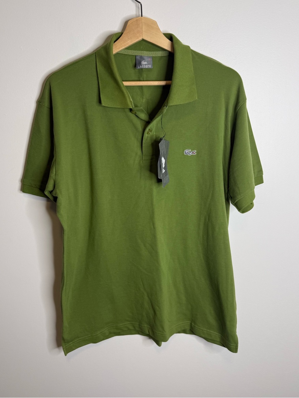 Lacoste Olive Green Men's Polo Shirt with Crocodile Logo size 6 XL NWT